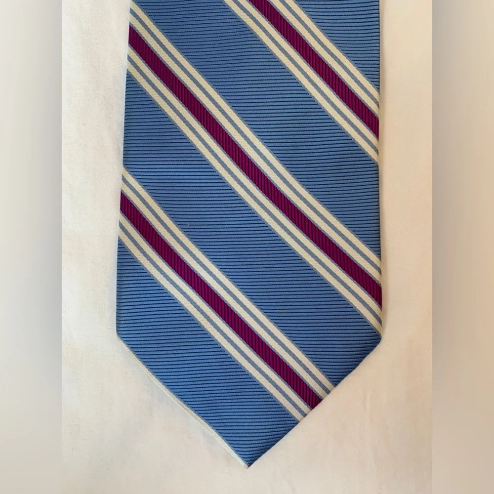 Men’s Blue Striped Brooks Brothers Tie - Picture 2 of 4